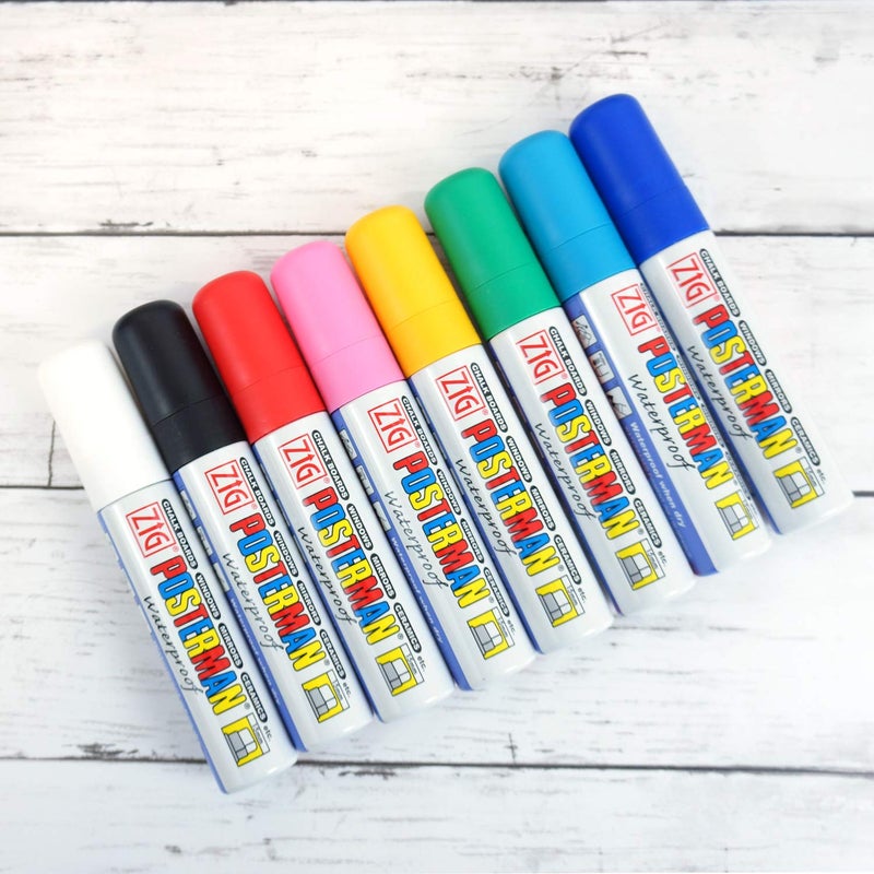 زيج أقلام تحديد زيج بوسترمان ذات رأس 15 ملم، متعددة الألوان، عبوة من 8 أقلام - Image 2